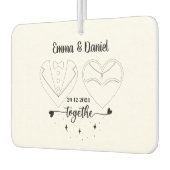 aangepaste naam bruid en bruidegom moderne borstel luchtverfrisser (Links)