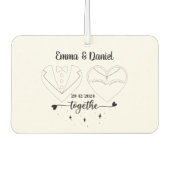 aangepaste naam bruid en bruidegom moderne borstel luchtverfrisser (Voorkant)