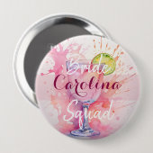 Aangepaste naam Bruids-squad/ Afscheidsceremonie R Ronde Button 4,0 Cm (Voorkant /achterkant)