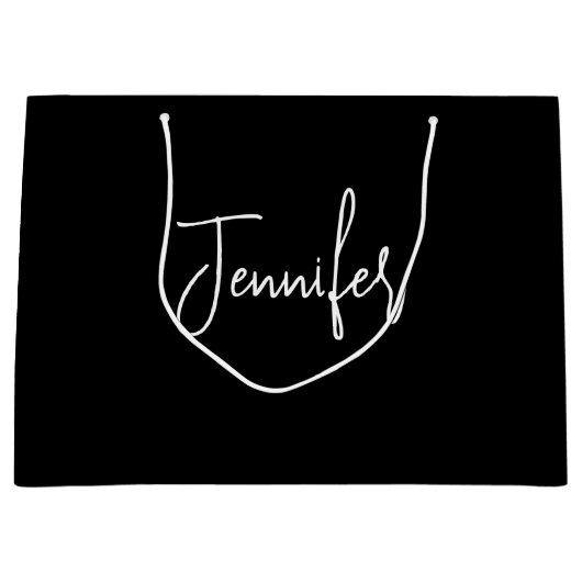 Aangepaste naam bruidsmeisje bruiloft vrijgezellen groot cadeauzakje (Voorkant)