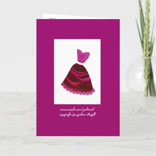 AANGEPASTE NAAM Bruidsmeisje MAGENTA & RUBY RED Go (Achterkant)