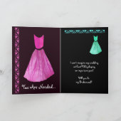 AANGEPASTE NAAM Bruidsmeisje Uitnodiging MINT GROE (Binnen)