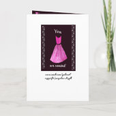 AANGEPASTE NAAM Bruidsmeisje Uitnodiging MINT GROE (Achterkant)