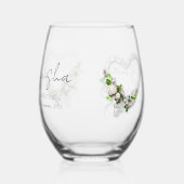 Aangepaste naam Bruidsmeisjesfeest Bedankt Wijnglas Zonder Voet (Links)