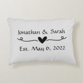 Aangepaste naam Bruiloft of Jubileum Gift Accent Kussen (Voorkant)