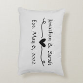 Aangepaste naam Bruiloft of Jubileum Gift Accent Kussen (Achterkant (Verticaal))