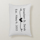 Aangepaste naam Bruiloft of Jubileum Gift Accent Kussen (Voorkant(Verticaal))