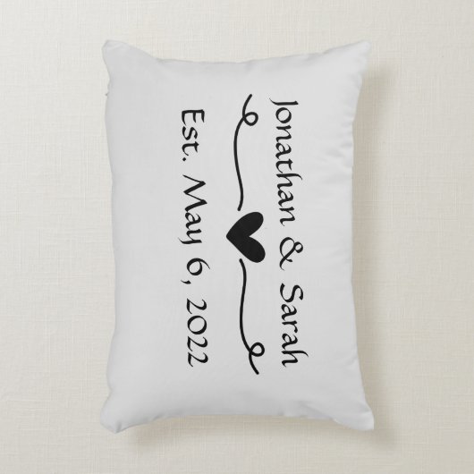 Aangepaste naam Bruiloft of Jubileum Gift Accent Kussen (Voorkant(Verticaal))