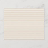 Aangepaste naam bruin frame script en strepen ivoo notitiekaartje (Achterkant)