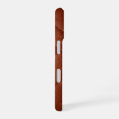 Aangepaste Naam Bruin Leder iPhone 16 Hoesje (Rechterkant)