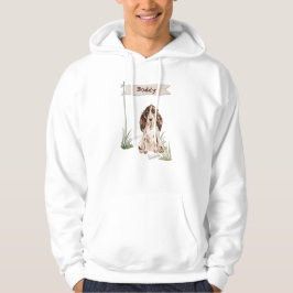 Aangepaste naam bruine Cocker Spaniel Pet Dog Hoodie