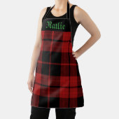 Aangepaste naam Buffalo Plaid Gepersonaliseerd Schort (Insitu)