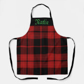 Aangepaste naam Buffalo Plaid Gepersonaliseerd Schort (Voorkant)