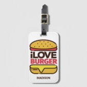 Aangepaste naam Burger Lover Bagagelabel (Voorkant (verticaal))