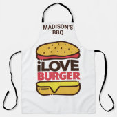 Aangepaste naam Burger Lover schort (Voorkant)