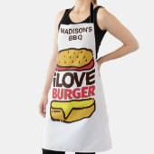 Aangepaste naam Burger Lover schort (Insitu)