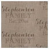 Aangepaste naam Burlap Rustic Print Stof (Close Up)