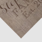 Aangepaste naam Burlap Rustic Print Tissuepapier (Detail)