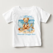 Aangepaste naam Bute Beach Blue Teddy Bear Baby Sh (Voorkant)