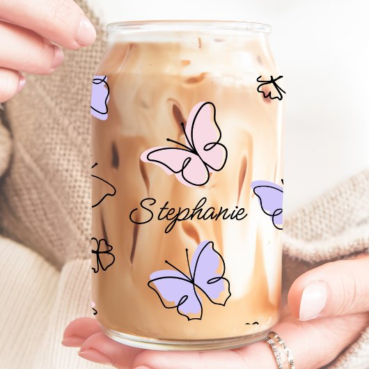 Aangepaste naam Butterfly Blikvorm Glas