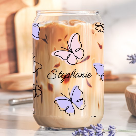 Aangepaste naam Butterfly Blikvorm Glas