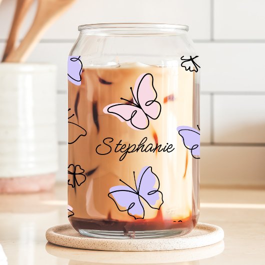 Aangepaste naam Butterfly Blikvorm Glas