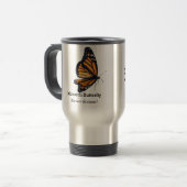 Aangepaste naam Butterfly Print Travel Mug Reisbeker (Voorkant links)