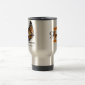 Aangepaste naam Butterfly Print Travel Mug Reisbeker (Center)