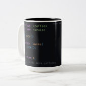 Aangepaste naam C++ Code Ontwikkelaar Koffie Progr Tweekleurige Koffiemok (Voorkant links)
