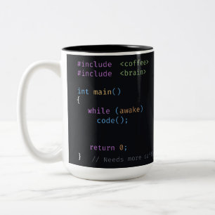 Aangepaste naam C++ Code Ontwikkelaar Koffie Progr Tweekleurige Koffiemok