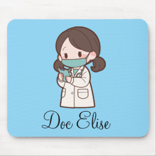 Aangepaste naam cadeau voor leuke dokter  muismat