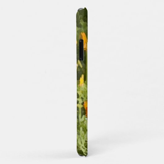 Aangepaste naam Californische papaverbloemstructuu Case-Mate iPhone Case (Achterkant/rechts)