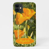Aangepaste naam Californische papaverbloemstructuu Case-Mate iPhone Case (Achterkant)