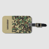 Aangepaste naam camouflage patroon bagagelabel (Voorkant (horizontaal))