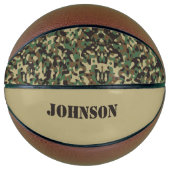 Aangepaste naam camouflage patroon basketbal (Voorkant)