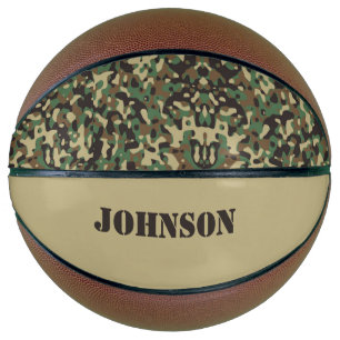 Aangepaste naam camouflage patroon basketbal