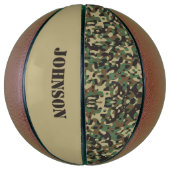 Aangepaste naam camouflage patroon basketbal (Verticaal)
