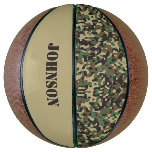 Aangepaste naam camouflage patroon basketbal (Verticaal)