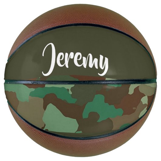 Aangepaste naam camouflage patroon basketbal (Voorkant)