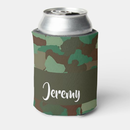 Aangepaste naam camouflage patroon blikjeskoeler (Blikje Achterkant)