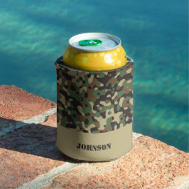 Aangepaste naam camouflage patroon blikjeskoeler
