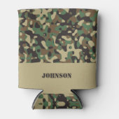 Aangepaste naam camouflage patroon blikjeskoeler (Voorkant)