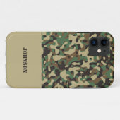 Aangepaste naam camouflage patroon Case-Mate iPhone case (Achterkant (horizontaal))