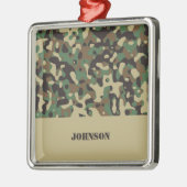 Aangepaste naam camouflage patroon metalen ornament (Links)