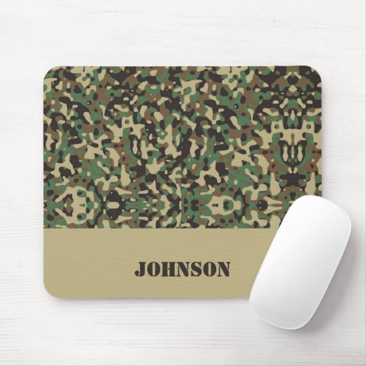 Aangepaste naam camouflage patroon muismat (Met muis)