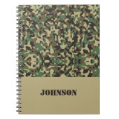 Aangepaste naam camouflage patroon notitieboek (Voorkant)