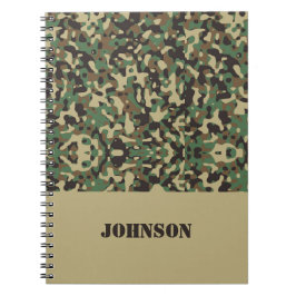Aangepaste naam camouflage patroon notitieboek