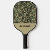 Aangepaste naam camouflage patroon pickleball paddle (Voorkant)