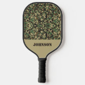 Aangepaste naam camouflage patroon pickleball paddle (Achterkant)