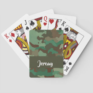 Aangepaste naam camouflage patroon pokerkaarten
